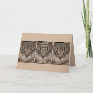 Vatertagskarte (schlafende Katze) Karte