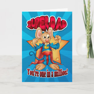 Vatertagskarte - Super-Vater-Maus - eine in einer Karte