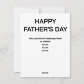 Vatertagskarte. Vintage Ausgabe. Älterwerden Feiertagskarte (Rückseite)