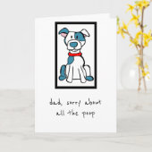 Vatertagskarte - Vom Hund - Bully Breed Karte (Gelbe Blume)