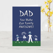 Vatertagskarte von der Familie Karte (Gelbe Blume)