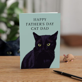 Vatertagskarte von Ihrer schwarzen Katze Karte