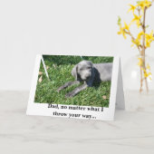 Vatertagskarte: Weimaraner Karte (Gelbe Blume)