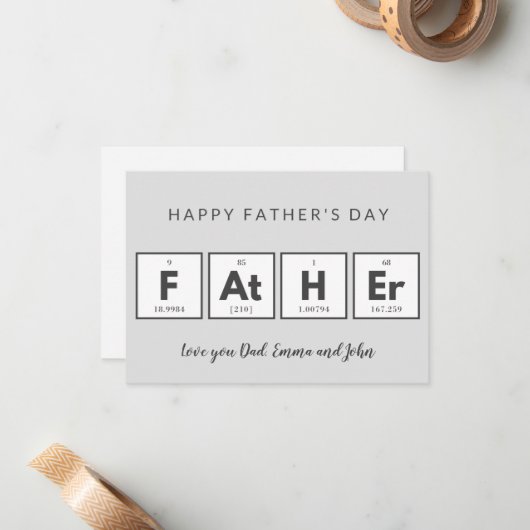 Vatertagskarten Cool Spaß Mitteilungskarte (Vorderseite/Rückseite Beispiel)