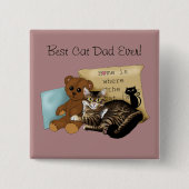 Vatertagskatze Button (Vorderseite)