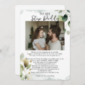 Vatertagskizzen von Tochter bis Stepdad Feiertagskarte (Vorne/Hinten)