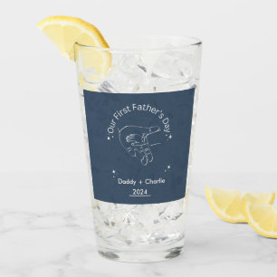Vatertagslinie Zeichne unseren ersten Vatertag Glas