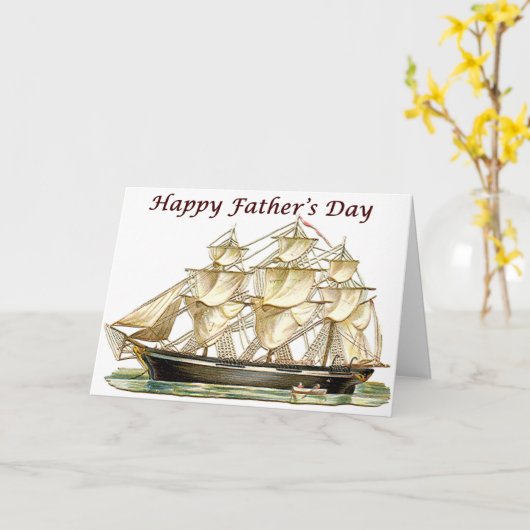 Vatertagsschiff Karte (Gelbe Blume)