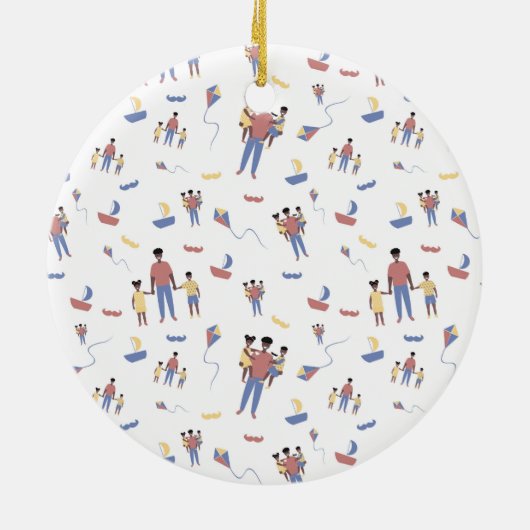 Vatertagsschmuck Keramik Ornament (Hinten)