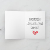 Vatertagsschwangerschaft offenbart neuen Großvater Feiertagskarte (Innenseite)