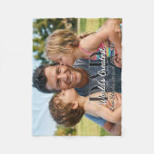Vatertagsscript Weltbester Vater Foto Fleecedecke (Vorderseite)