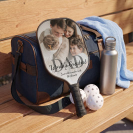 Vatertagsscript World's Greatest Dad Foto Pickleball Schläger