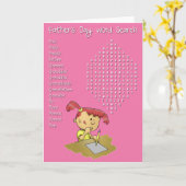 Vatertagswörtersuche Karte (Gelbe Blume)