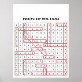 Vatertagswörtersuche Poster (Vorne)
