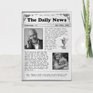 Vatertagszeitung (anpassbar) karte