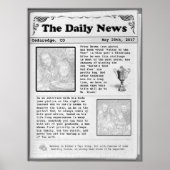 Vatertagszeitung (anpassbar) poster (Vorne)