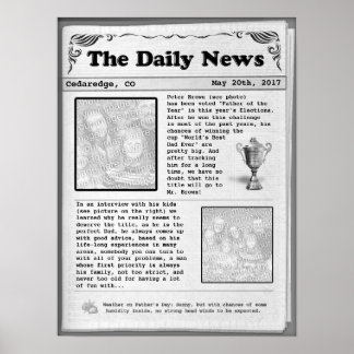 Vatertagszeitung (anpassbar) poster