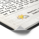 Vatertagszeitung (anpassbar) poster (Ecke)