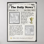 Vatertagszeitung (anpassbar) poster (Vorne)