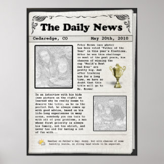 Vatertagszeitung (anpassbar) poster