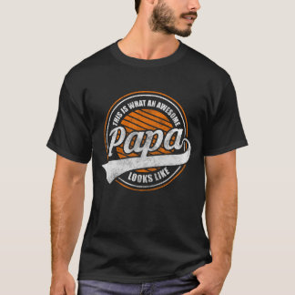 Vatertochter Eltern Starkes Retro T-Shirt