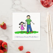 Vatertochter Familie Custom Art Napkins Serviette (Beispiel)