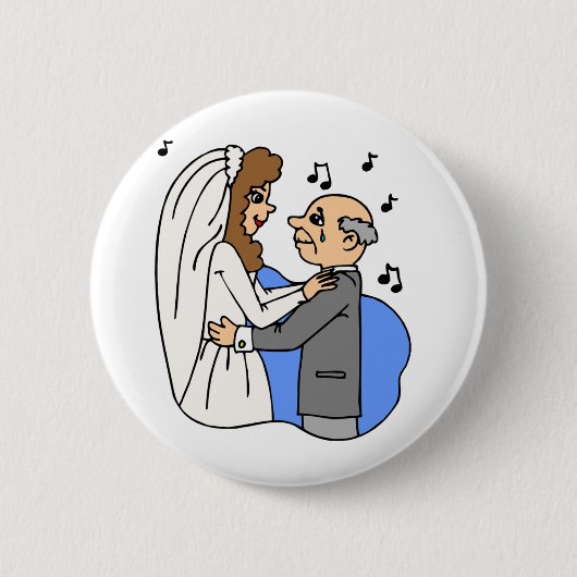 Vatertochter Hochzeitsempfang Tanz Button (Vorderseite)