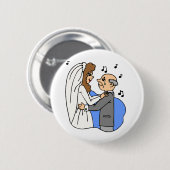 Vatertochter Hochzeitsempfang Tanz Button (Vorne & Hinten)