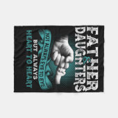 Vatertochter hört immer Geschenk für Vater Fleecedecke (Vorderseite (Horizontal))