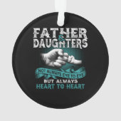 Vatertochter hört immer Geschenk für Vater Ornament (Rückseite)