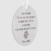 Vatertochter Ornament mit Foto (Vorderseite)