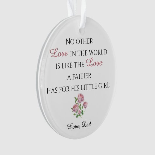 Vatertochter Ornament mit Foto (Vorderseite)