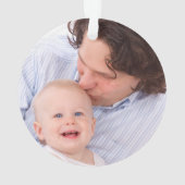 Vatertochter Ornament mit Foto (Rückseite)