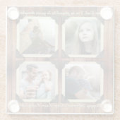 Vatertochter Personalisiert Instagram Foto Grid Glasuntersetzer (Rückseite)