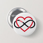 Vaterunendlichkeitsherz für den Vatertag Button (Vorne & Hinten)