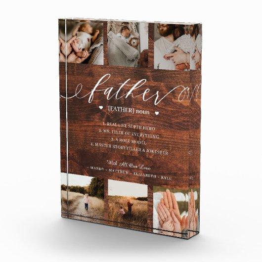 Vaterwörterbuch Definition Foto Collage Wood (Rechts)