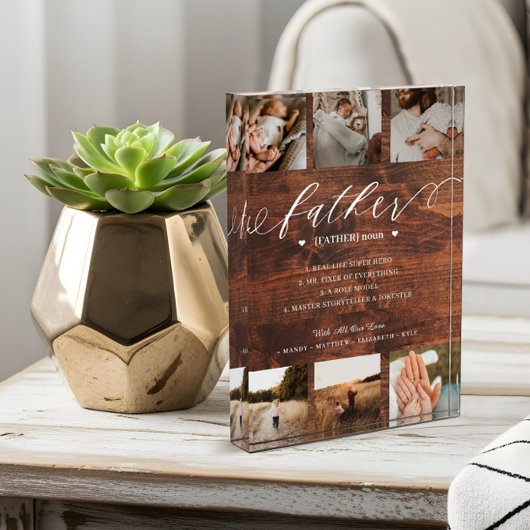 Vaterwörterbuch Definition Foto Collage Wood