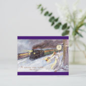 Vaterzeit und Ausbildung Vintages Neujahr Feiertagspostkarte (Stehend Vorderseite)