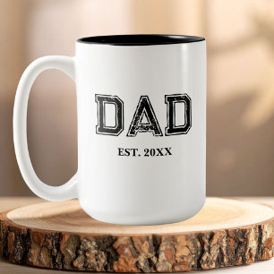 Vaterzitat Vintage Sportliche Typografie Vatertag Zweifarbige Tasse