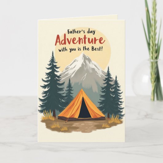 Vathers Day Adventure Camping Theme Karte (Vorderseite)