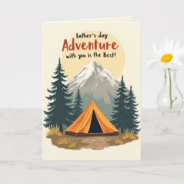 Vathers Day Adventure Camping Theme Karte