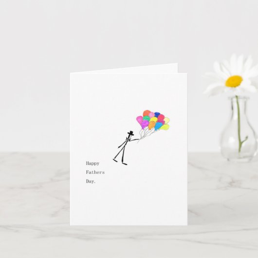 Vathers Day Balloons Card Karte (Kleine Pflanze)