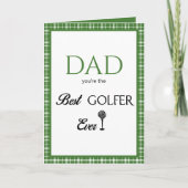 Vathers Day Best Golfer Karte (Vorderseite)
