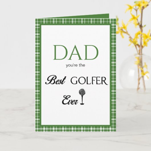 Vathers Day Best Golfer Karte (Gelbe Blume)