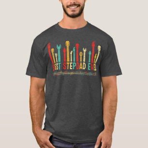 Vathers Day Best Stepdad Ever Guitar Lover Guitari T-Shirt