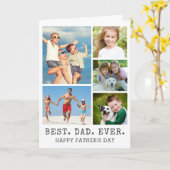 Vathers Day BEST VATER EVENT 5 FotoCollage Karte (Gelbe Blume)