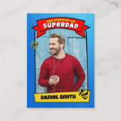 Vathers Day Card Comic Vater Trading Card Telefonnummerkarte (Vorderseite)