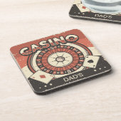Vathers Day Casino Roulette Rad Getränkeuntersetzer (Linke Seite)