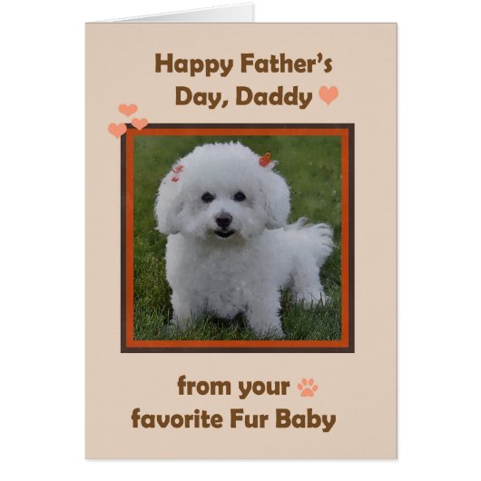 Vathers Day Daddy aus Bichon mit Foto-Rahmen (Vorne)