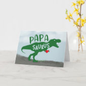 Vathers Day Dinosaur Papa-Saurus Karte (Gelbe Blume)